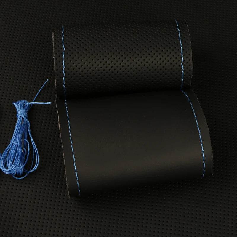 38cm Nappa Leather Steering Cover – Durable DIY Stitch-On - Rev Niche