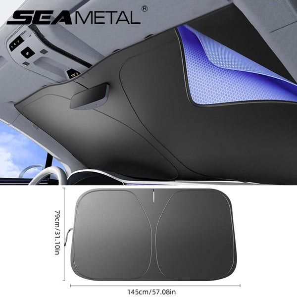 SEAMETAL Front Window Sunshade – Foldable & Durable