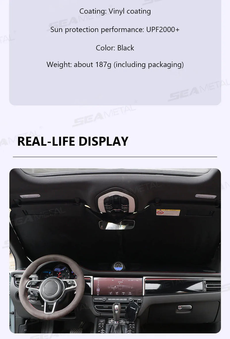 SEAMETAL Front Window Sunshade – Foldable & Durable