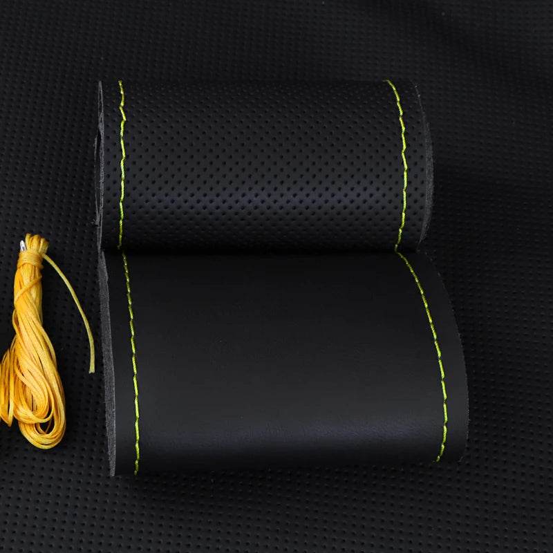 38cm Nappa Leather Steering Cover – Durable DIY Stitch-On - Rev Niche