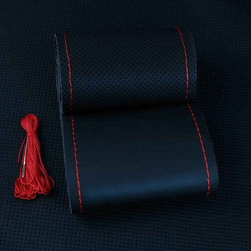 38cm Nappa Leather Steering Cover – Durable DIY Stitch-On - Rev Niche
