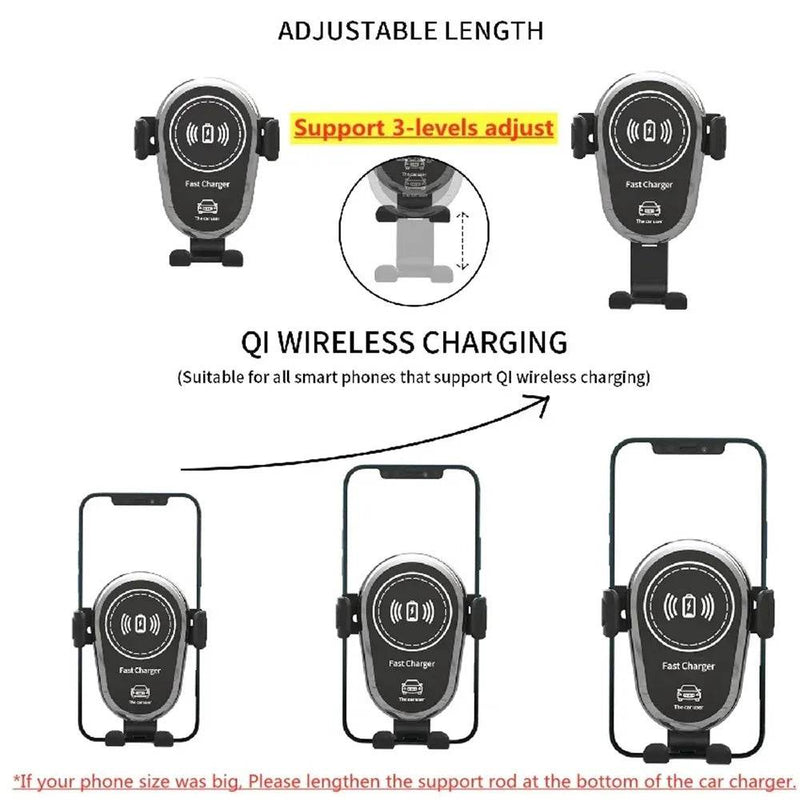 Fast Wireless Car Charger – Air Vent Gravity Phone Holder - Rev Niche
