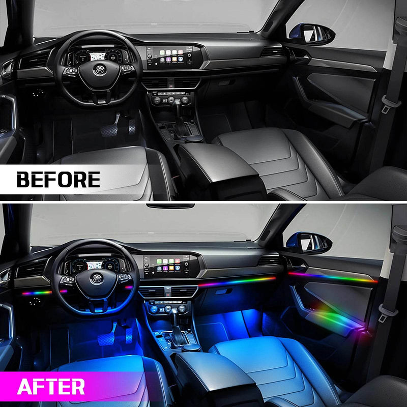 Car Neon Ambient Light Kit – 10-in-1 Acrylic RGB Strips - Rev Niche