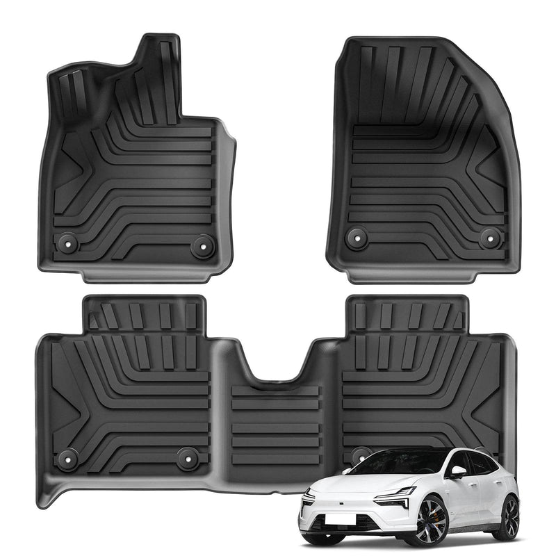All-Weather TPE Car Mats – Polestar 4 2023/2024 Floor & Trunk Set - Rev Niche