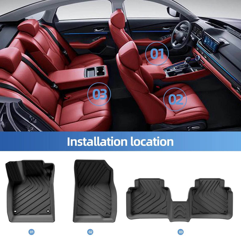 2023–2024 Honda Accord Mats – TPE 3D Floor & Trunk Set - Rev Niche