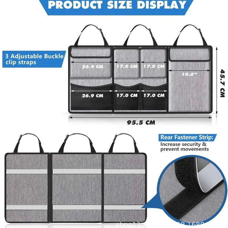 Multi-Pocket Car Seat Back Organizer