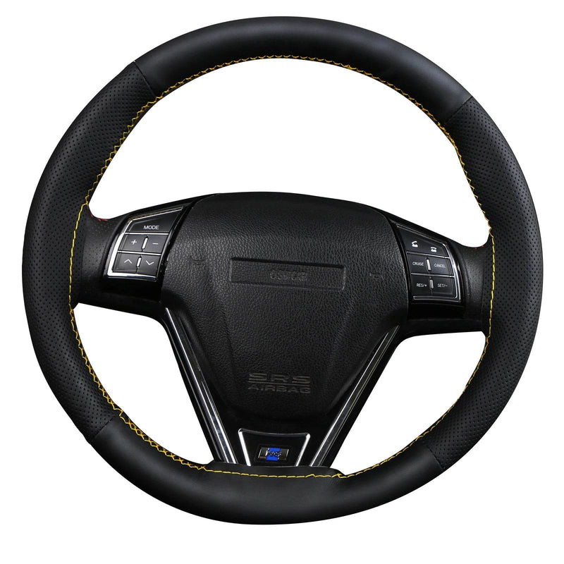 38cm Nappa Leather Steering Cover – Durable DIY Stitch-On - Rev Niche