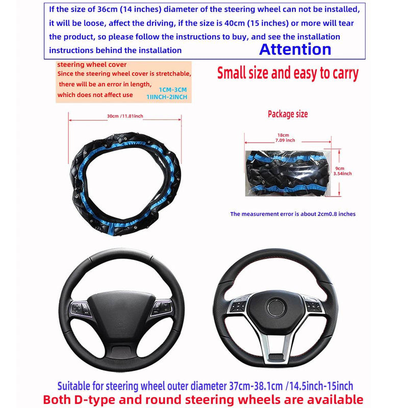 Embroidered Bling Car Wheel Cover – PU Leather, Universal Fit - Rev Niche