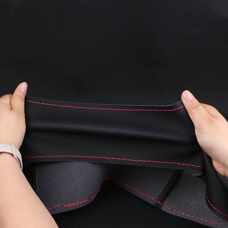 38cm Nappa Leather Steering Cover – Durable DIY Stitch-On - Rev Niche