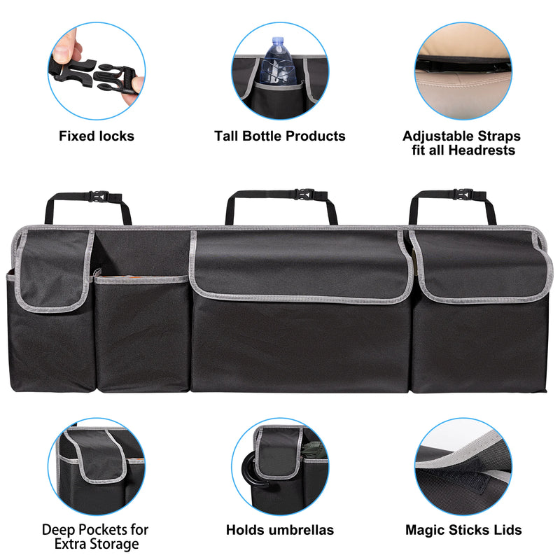 SUV Backseat Hanging Trunk Organizer – 4 Pockets